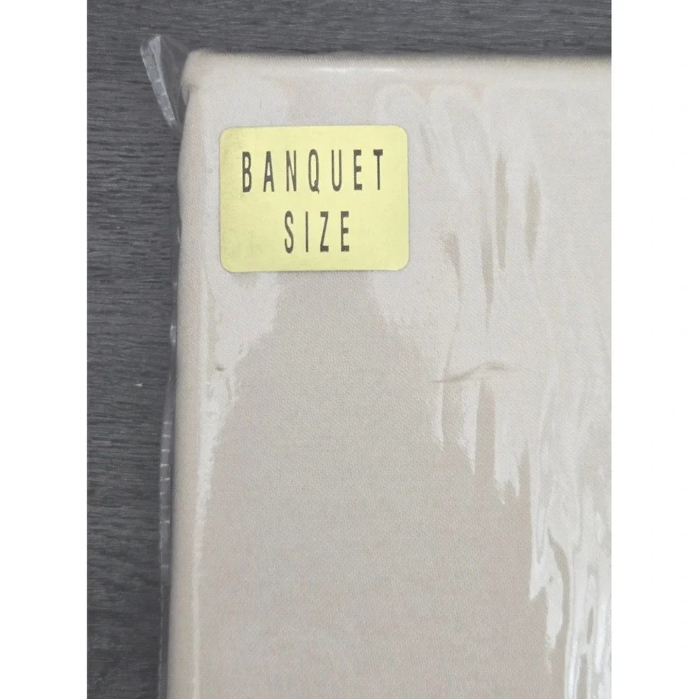 Waterford Linens Ardmore Tablecloth 60x104 Oblong Champagne Damask NIP